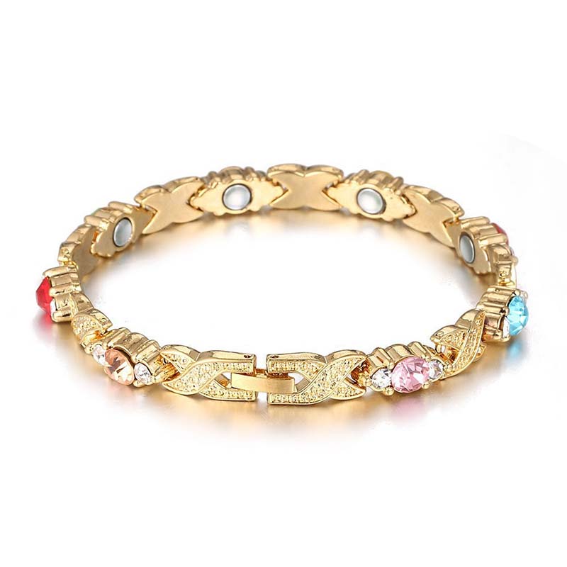 🥳2026 HOT SALE🥳💞50K+ SOLD!✨🧲 50% OFF! Magnetic Bracelet with Rhinestones – 24/7 wellness & style. Lightweight, adjustable, perfect gift for her or him! 💎💖