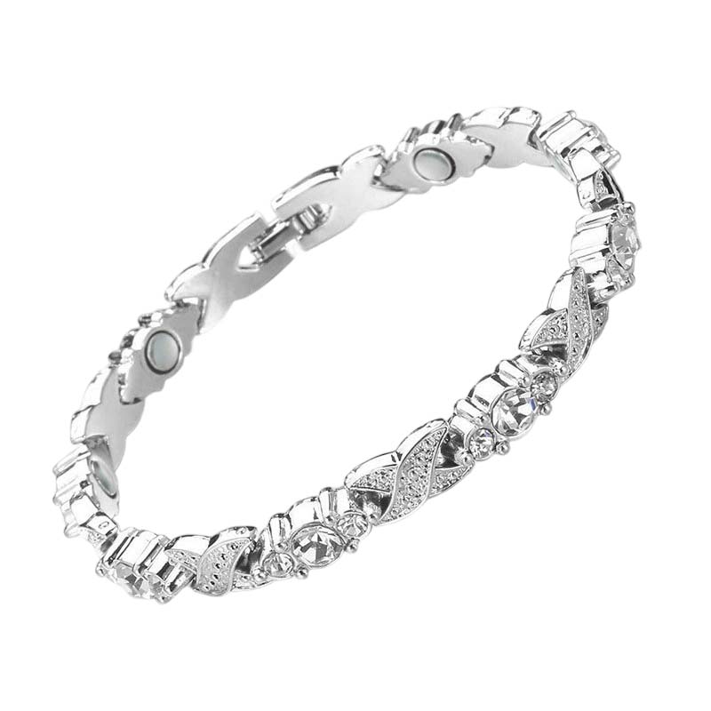 🥳2026 HOT SALE🥳💞50K+ SOLD!✨🧲 50% OFF! Magnetic Bracelet with Rhinestones – 24/7 wellness & style. Lightweight, adjustable, perfect gift for her or him! 💎💖