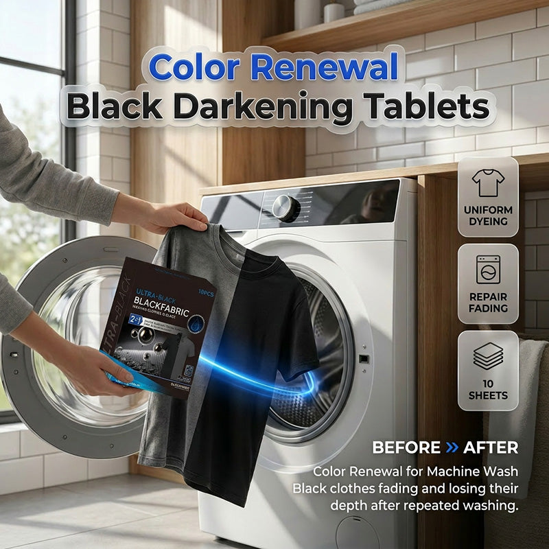 🥳2026 HOT SALE🥳💞50K+ SOLD!🖤💨 50% OFF! Blackening Sheets for Laundry – Even dyeing, long‑lasting. Say no to buying new jeans. 👖🎯