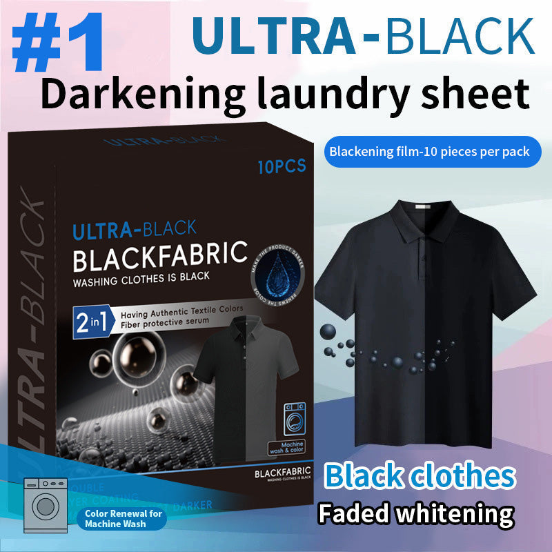 🥳2026 HOT SALE🥳💞50K+ SOLD!🖤💨 50% OFF! Blackening Sheets for Laundry – Even dyeing, long‑lasting. Say no to buying new jeans. 👖🎯
