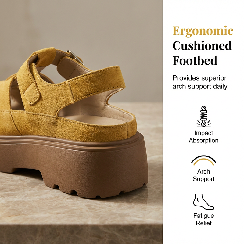 🥳2026 HOT SALE🥳💞50K+ SOLD!👡✨ 50% OFF! Platform Chunky Sandals – 5cm height boost, anti‑slip lug sole, breathable caged upper. Walk tall & comfy! 🌸💪
