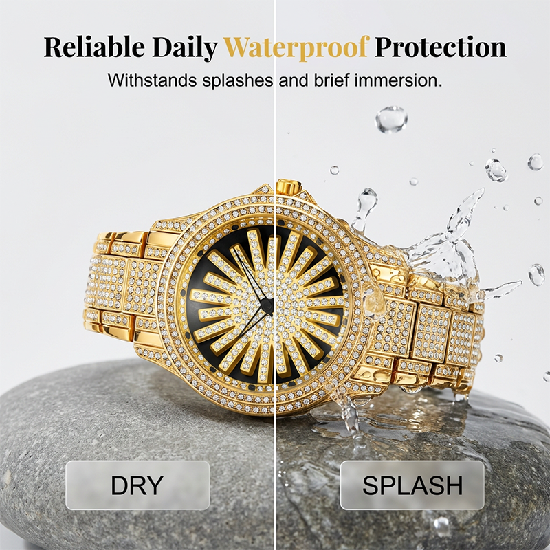 🥳2026 HOT SALE🥳💞50K+ SOLD!💎🔄 50% OFF! Iced‑Out Rotating Dial Watch – Spinning centre dial, full crystal inlay, mineral glass. Bold luxury on your wrist! ⌚✨
