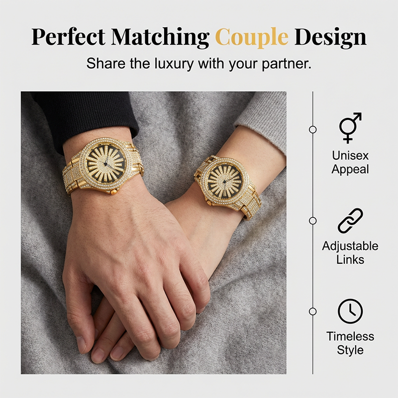 🥳2026 HOT SALE🥳💞50K+ SOLD!💎🔄 50% OFF! Iced‑Out Rotating Dial Watch – Spinning centre dial, full crystal inlay, mineral glass. Bold luxury on your wrist! ⌚✨