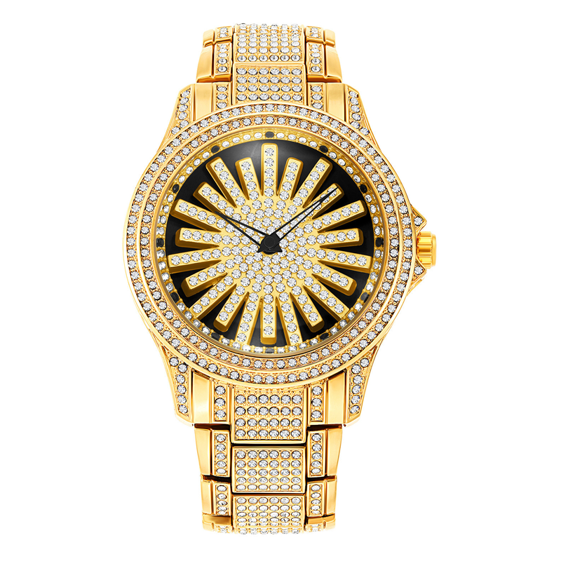 🥳2026 HOT SALE🥳💞50K+ SOLD!💎🔄 50% OFF! Iced‑Out Rotating Dial Watch – Spinning centre dial, full crystal inlay, mineral glass. Bold luxury on your wrist! ⌚✨