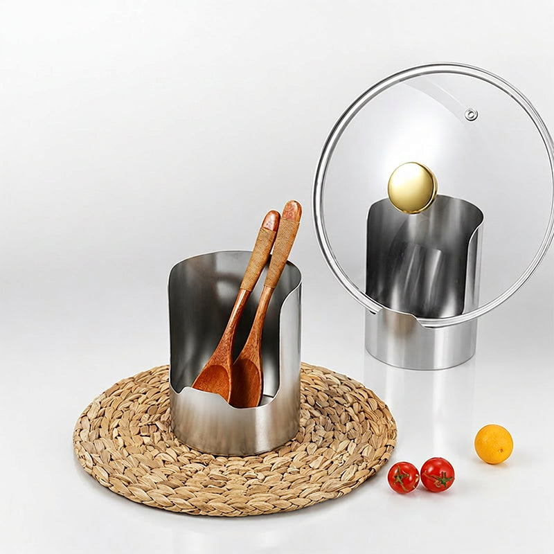 🥳2026 HOT SALE🥳💞50K+ SOLD! 🍳🧺 50% OFF! Kitchen Utensil Holder – holds pot lids, spatulas & cutting boards upright. Thickened stainless steel – stable, no tipping. Saves counter space – no more messy worktops! ✨🏠