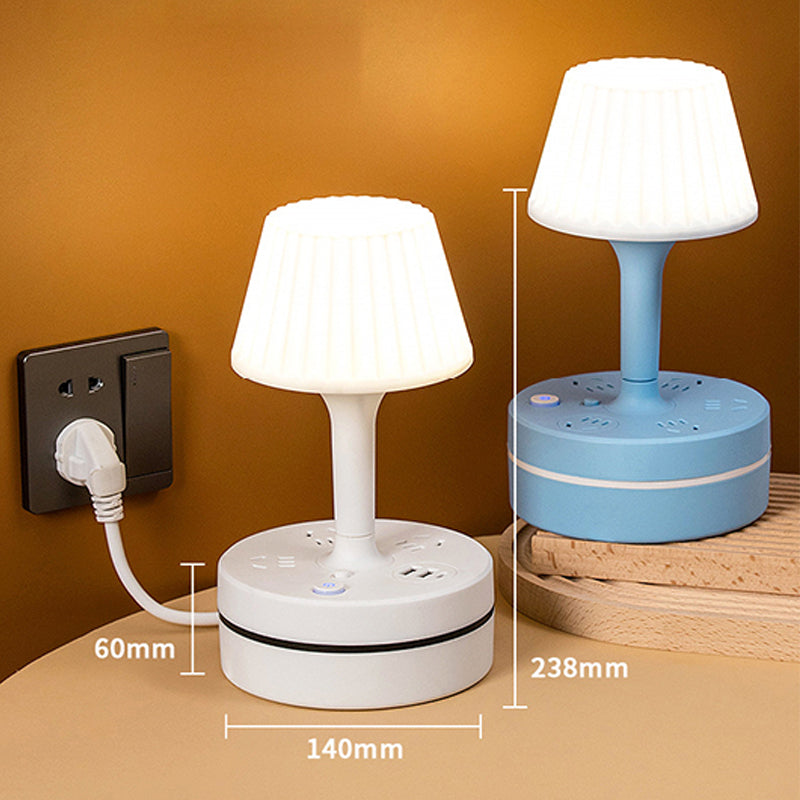🥳2026 HOT SALE🥳💞50K+ SOLD! 💡🔌 50% OFF! 3‑Outlet USB Power Strip with Lamp – 3 AC + 2 USB‑A + 2 USB‑C, built‑in desk lamp with 3 light colours. Perfect bedside charger – no more searching for plugs! 🛏️✨