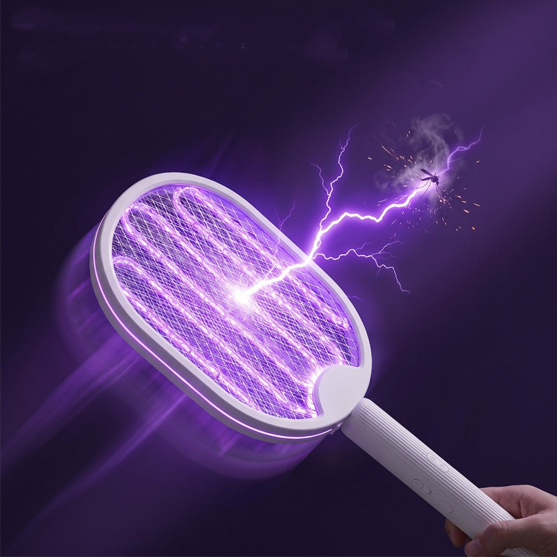 🥳2026 HOT SALE🥳💞50K+ SOLD!🦟⚡ 50% OFF! 2‑in‑1 Foldable Mosquito Swatter – Manual zap + UV auto trap. USB rechargeable, folds flat for storage. Sleep bite‑free tonight! 🌙✨
