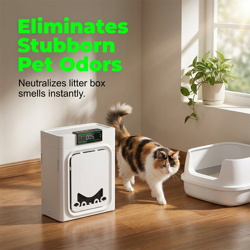 🥳2026 HOT SALE🥳💞50K+ SOLD! 🐕💨 50% OFF! Pet Air Purifier – Captures dander, hair & neutralises litter box odours. Dual HEPA filtration, washable pre-filter – fresh air for you & your furry friend! 🛡️✨