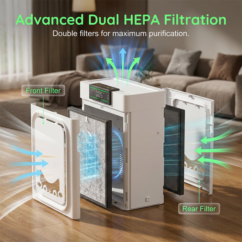 🥳2026 HOT SALE🥳💞50K+ SOLD! 🐕💨 50% OFF! Pet Air Purifier – Captures dander, hair & neutralises litter box odours. Dual HEPA filtration, washable pre-filter – fresh air for you & your furry friend! 🛡️✨