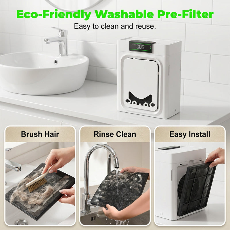 🥳2026 HOT SALE🥳💞50K+ SOLD! 🐕💨 50% OFF! Pet Air Purifier – Captures dander, hair & neutralises litter box odours. Dual HEPA filtration, washable pre-filter – fresh air for you & your furry friend! 🛡️✨