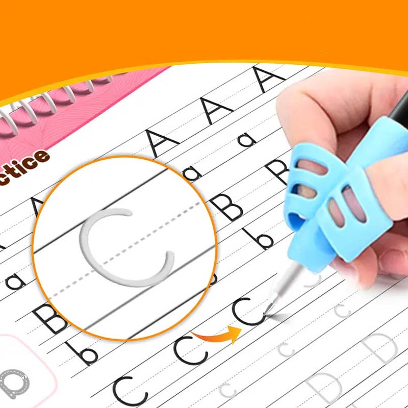 🥳2026 HOT SALE🥳💞50K+ SOLD!✍️📚 50% OFF! Magic Grooved Copybook Set – Tactile guidance, builds perfect muscle memory. Includes grip trainer. Makes writing fun for kids! ✨🖍️