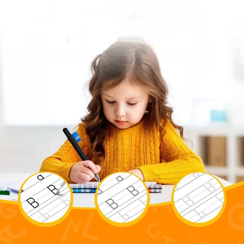 🥳2026 HOT SALE🥳💞50K+ SOLD!✍️📚 50% OFF! Magic Grooved Copybook Set – Tactile guidance, builds perfect muscle memory. Includes grip trainer. Makes writing fun for kids! ✨🖍️
