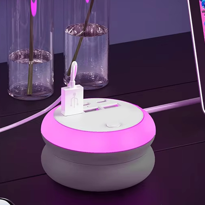 🥳2026 HOT SALE🥳💞50K+ SOLD!🌙💡 50% OFF! 6‑in‑1 Charging Station – 3 Type‑C + 3 USB‑A, smart distribution. 8‑colour ambient light, perfect for bedside or desk. No more hunting for plugs! 🌟💚