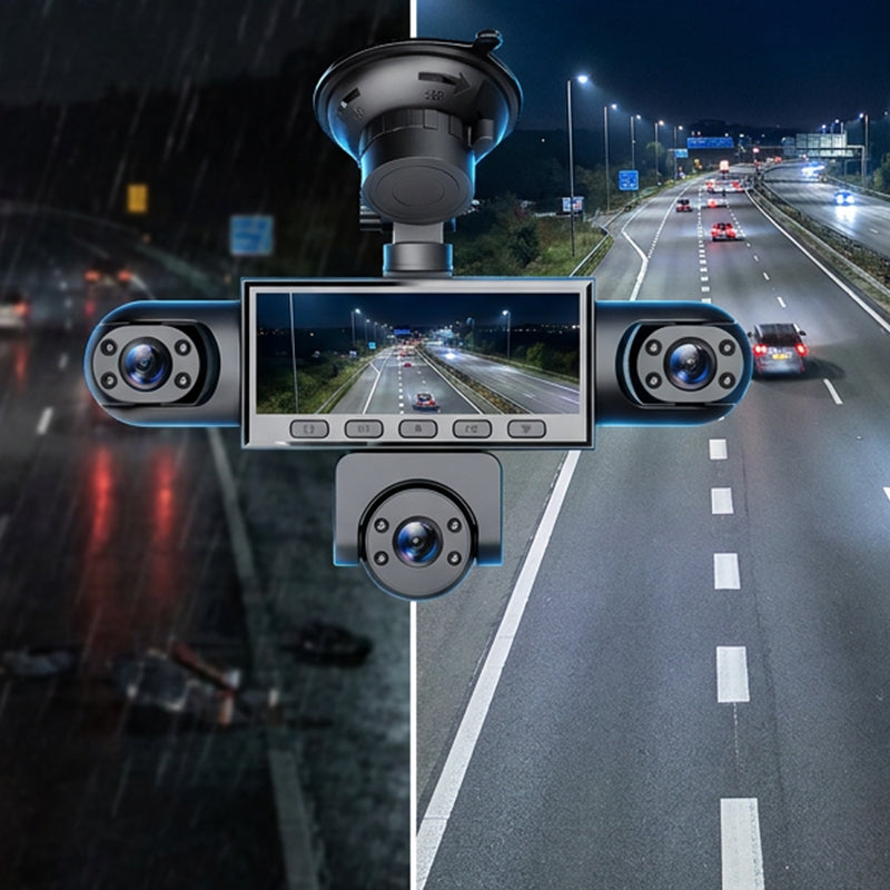 🥳2026 HOT SALE🥳💞50K+ SOLD!🚗📹 50% OFF! 5‑Lens Panoramic Dash Cam – Front, sides, rear & interior – zero blind spots. 1080P night vision & motion detection – protect your car from every angle! 🛡️✨
