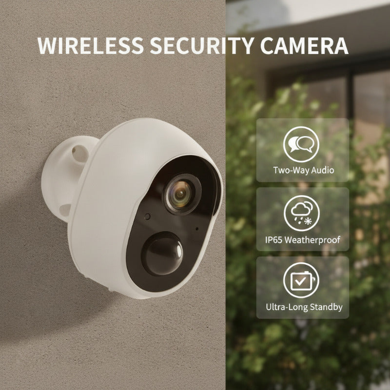 🥳2026 HOT SALE🥳💞50K+ SOLD! 📷🛡️Smart Wireless WiFi Security Camera – infrared night vision, 360-day battery, PIR motion detection, two-way audio, IP65 waterproof. Keep your home safe! 🔋🌙