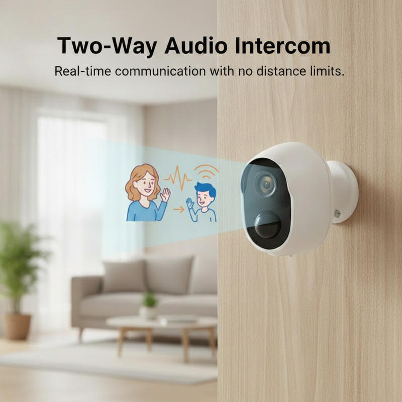 🥳2026 HOT SALE🥳💞50K+ SOLD! 📷🛡️Smart Wireless WiFi Security Camera – infrared night vision, 360-day battery, PIR motion detection, two-way audio, IP65 waterproof. Keep your home safe! 🔋🌙