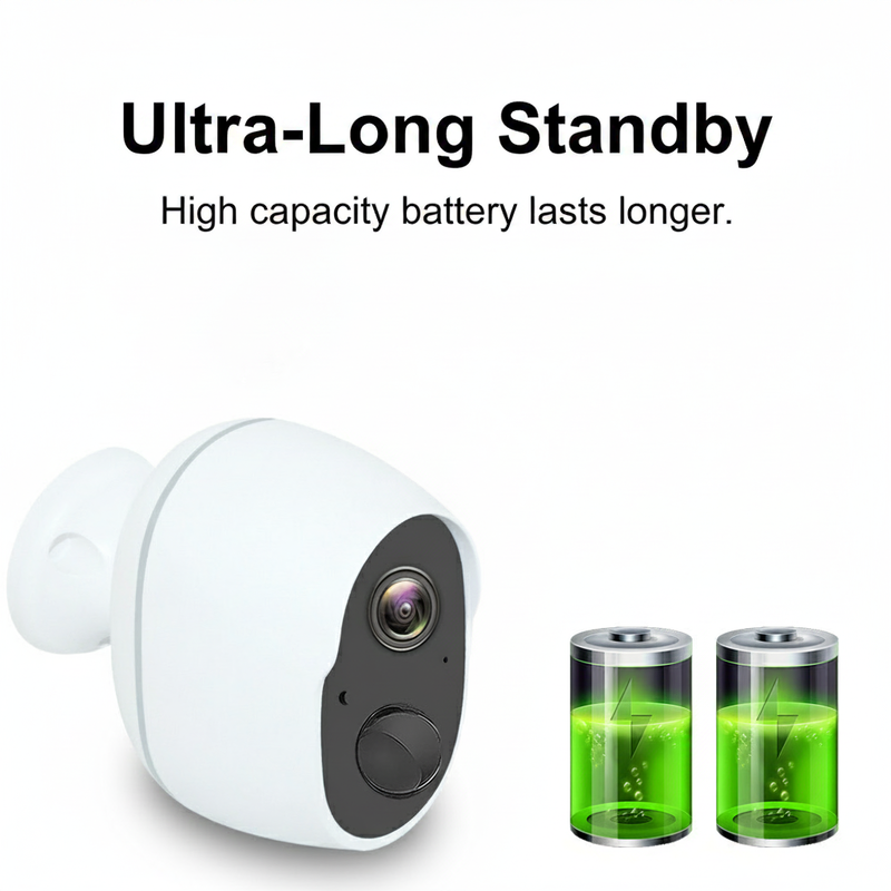 🥳2026 HOT SALE🥳💞50K+ SOLD! 📷🛡️Smart Wireless WiFi Security Camera – infrared night vision, 360-day battery, PIR motion detection, two-way audio, IP65 waterproof. Keep your home safe! 🔋🌙