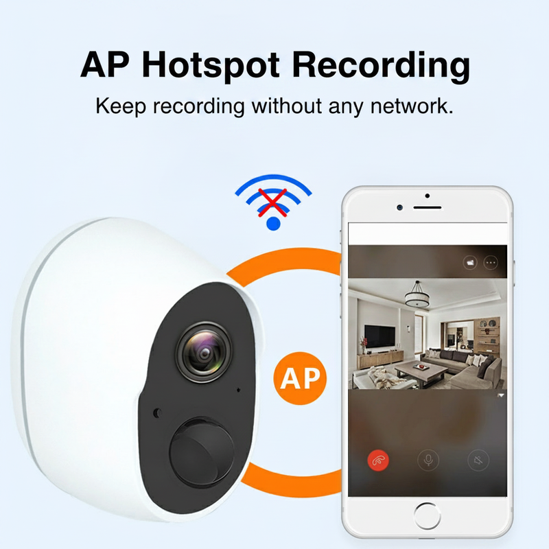 🥳2026 HOT SALE🥳💞50K+ SOLD! 📷🛡️Smart Wireless WiFi Security Camera – infrared night vision, 360-day battery, PIR motion detection, two-way audio, IP65 waterproof. Keep your home safe! 🔋🌙