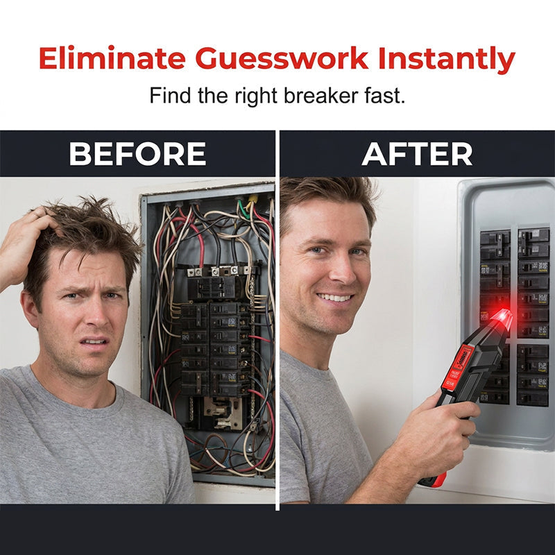 🥳2026 HOT SALE🥳💞50K+ SOLD!⚡🔍 50% OFF! Digital Circuit Breaker Finder & Outlet Tester – Accurately locates breakers & tests wiring. No more guessing – save on electrician call‑out fees! 🛡️✨