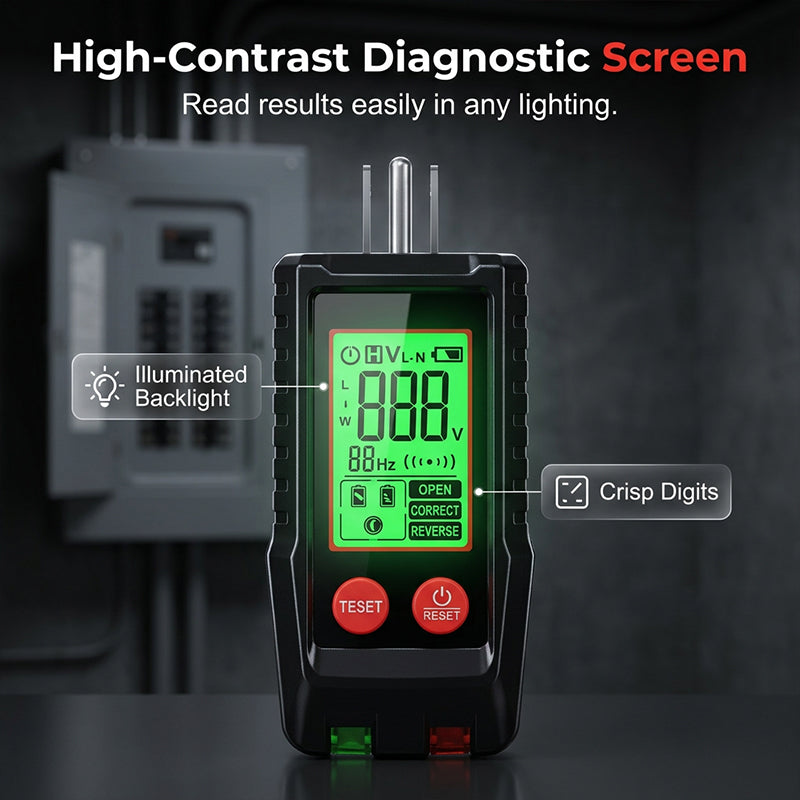 🥳2026 HOT SALE🥳💞50K+ SOLD!⚡🔍 50% OFF! Digital Circuit Breaker Finder & Outlet Tester – Accurately locates breakers & tests wiring. No more guessing – save on electrician call‑out fees! 🛡️✨