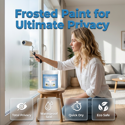 🥳2026 HOT SALE🥳💞50K+ SOLD! 🌫️✨ 50% OFF! Frosted Glass Paint for Privacy – instant semi-transparent privacy, still lets light in. Waterproof & toxin-free for bathrooms, offices & bedrooms! 🌀🛡️