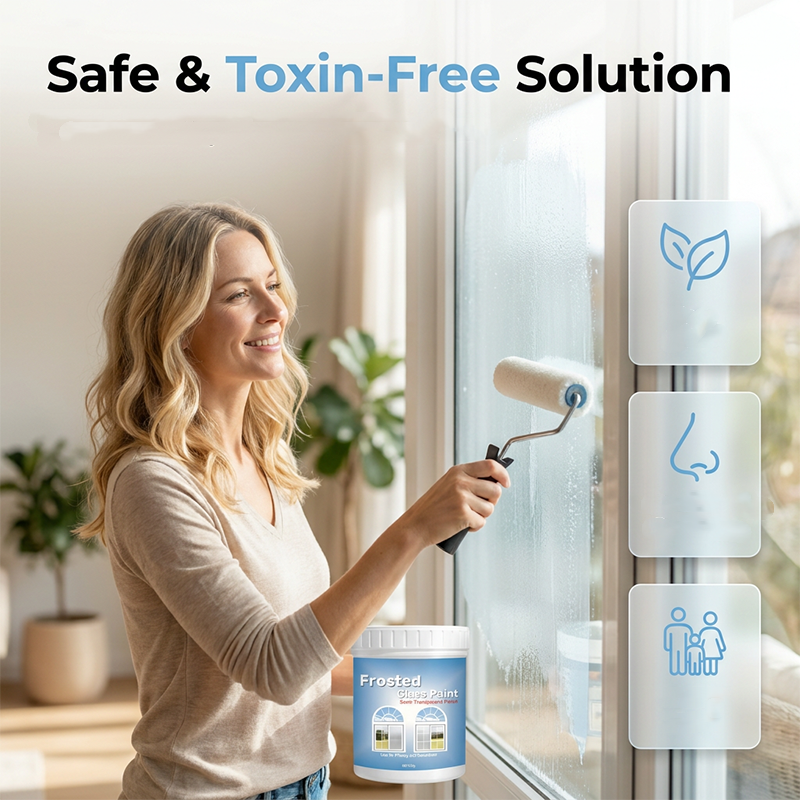 🥳2026 HOT SALE🥳💞50K+ SOLD! 🌫️✨ 50% OFF! Frosted Glass Paint for Privacy – instant semi-transparent privacy, still lets light in. Waterproof & toxin-free for bathrooms, offices & bedrooms! 🌀🛡️