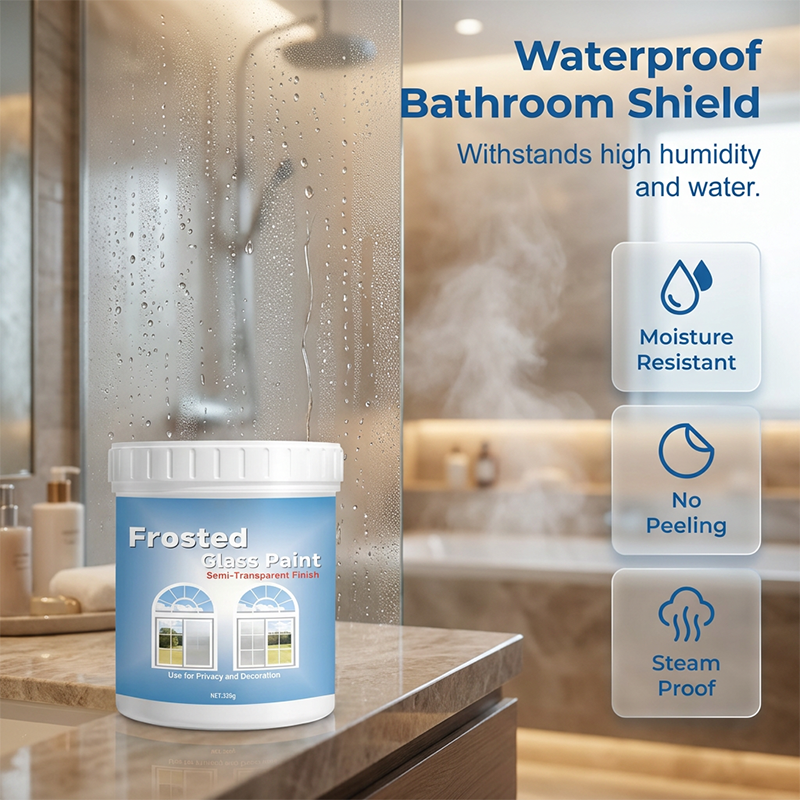 🥳2026 HOT SALE🥳💞50K+ SOLD! 🌫️✨ 50% OFF! Frosted Glass Paint for Privacy – instant semi-transparent privacy, still lets light in. Waterproof & toxin-free for bathrooms, offices & bedrooms! 🌀🛡️