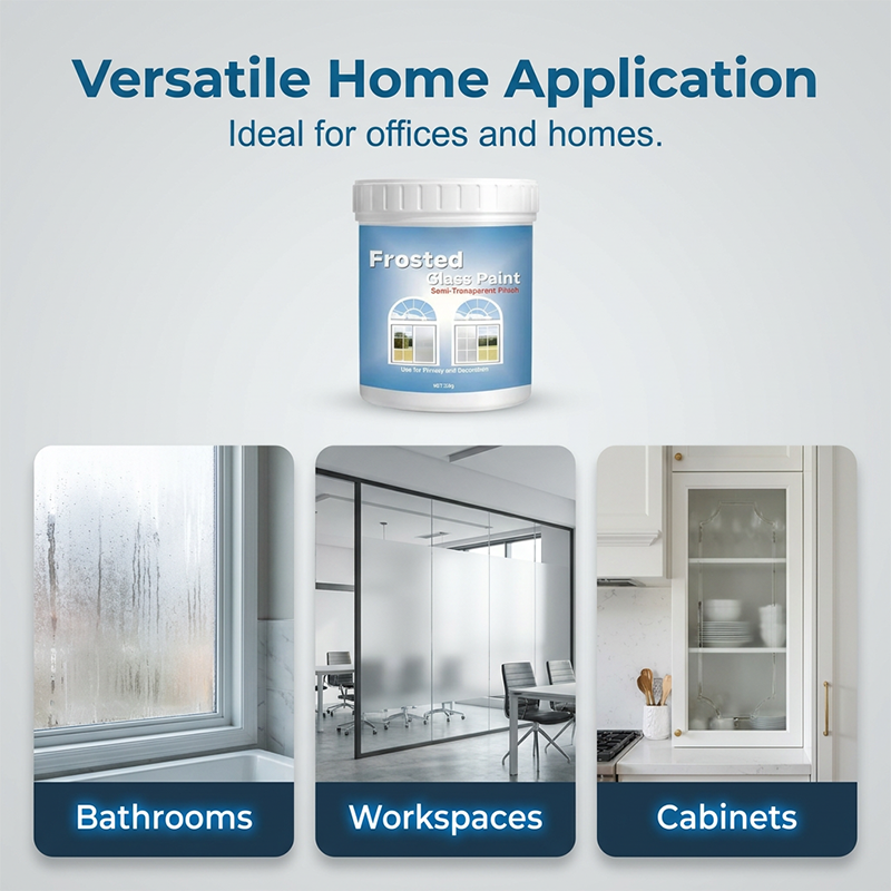 🥳2026 HOT SALE🥳💞50K+ SOLD! 🌫️✨ 50% OFF! Frosted Glass Paint for Privacy – instant semi-transparent privacy, still lets light in. Waterproof & toxin-free for bathrooms, offices & bedrooms! 🌀🛡️