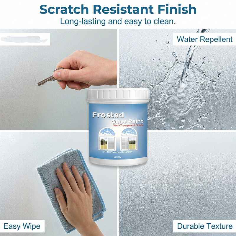 🥳2026 HOT SALE🥳💞50K+ SOLD! 🌫️✨ 50% OFF! Frosted Glass Paint for Privacy – instant semi-transparent privacy, still lets light in. Waterproof & toxin-free for bathrooms, offices & bedrooms! 🌀🛡️