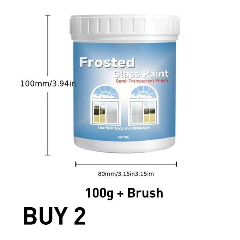 🥳2026 HOT SALE🥳💞50K+ SOLD! 🌫️✨ 50% OFF! Frosted Glass Paint for Privacy – instant semi-transparent privacy, still lets light in. Waterproof & toxin-free for bathrooms, offices & bedrooms! 🌀🛡️