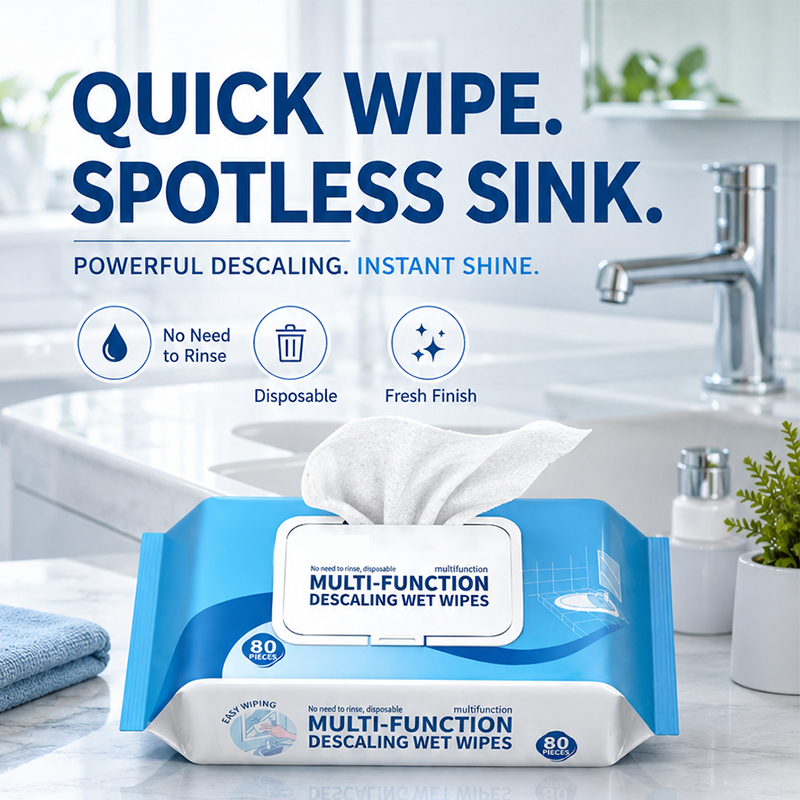 🥳2026 HOT SALE🥳💞50K+ SOLD!🧽💧 50% OFF! Bathroom Descaling Wipes – No rinse, no scrubbing. Dissolves limescale & soap scum fast. Just wipe & shine! ✨🛁