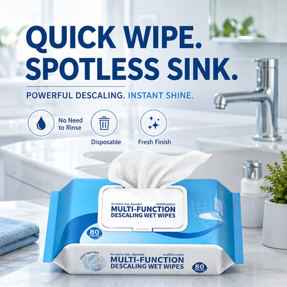🥳2026 HOT SALE🥳💞50K+ SOLD!🧽💧 50% OFF! Bathroom Descaling Wipes – No rinse, no scrubbing. Dissolves limescale & soap scum fast. Just wipe & shine! ✨🛁