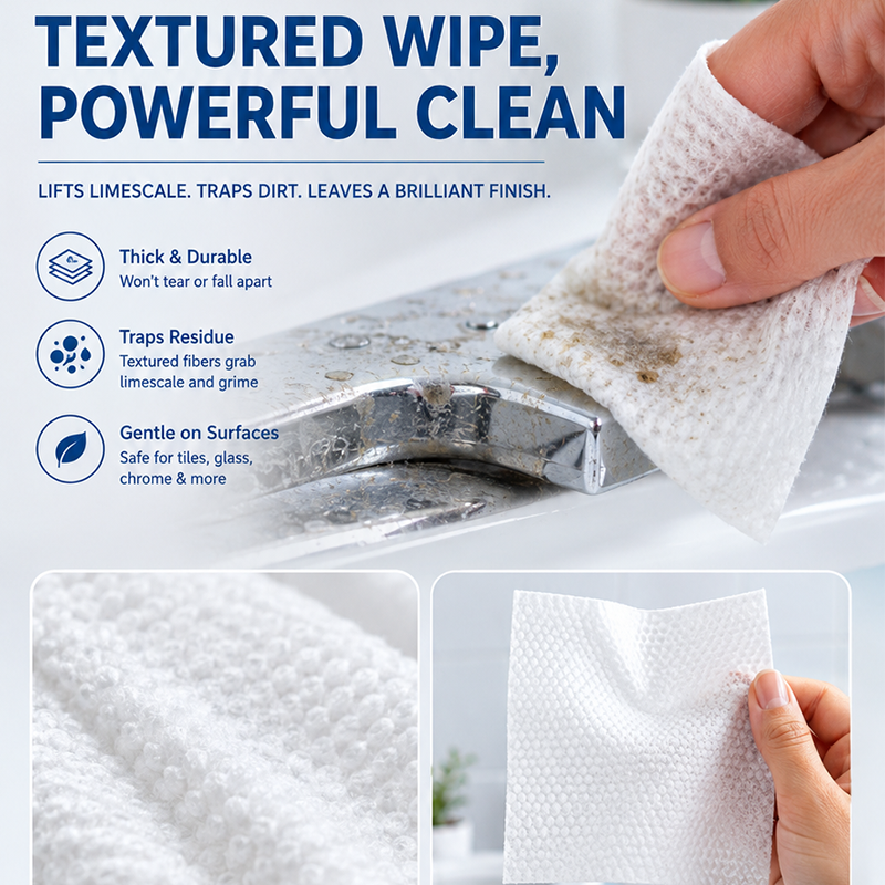 🥳2026 HOT SALE🥳💞50K+ SOLD!🧽💧 50% OFF! Bathroom Descaling Wipes – No rinse, no scrubbing. Dissolves limescale & soap scum fast. Just wipe & shine! ✨🛁