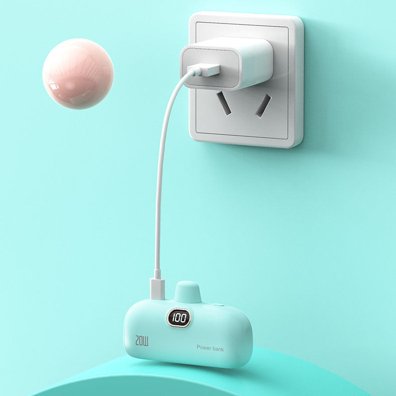 🥳2026 HOT SALE🥳💞50K+ SOLD!💖🔌 50% OFF! Portable 5000mAh Power Bank – Wireless charge, digital display. Tiny as lipstick, huge power. Never run out of juice! 🚀💎