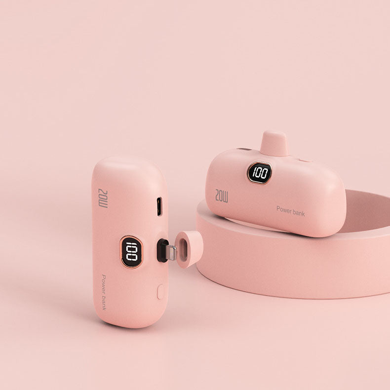 🥳2026 HOT SALE🥳💞50K+ SOLD!💖🔌 50% OFF! Portable 5000mAh Power Bank – Wireless charge, digital display. Tiny as lipstick, huge power. Never run out of juice! 🚀💎