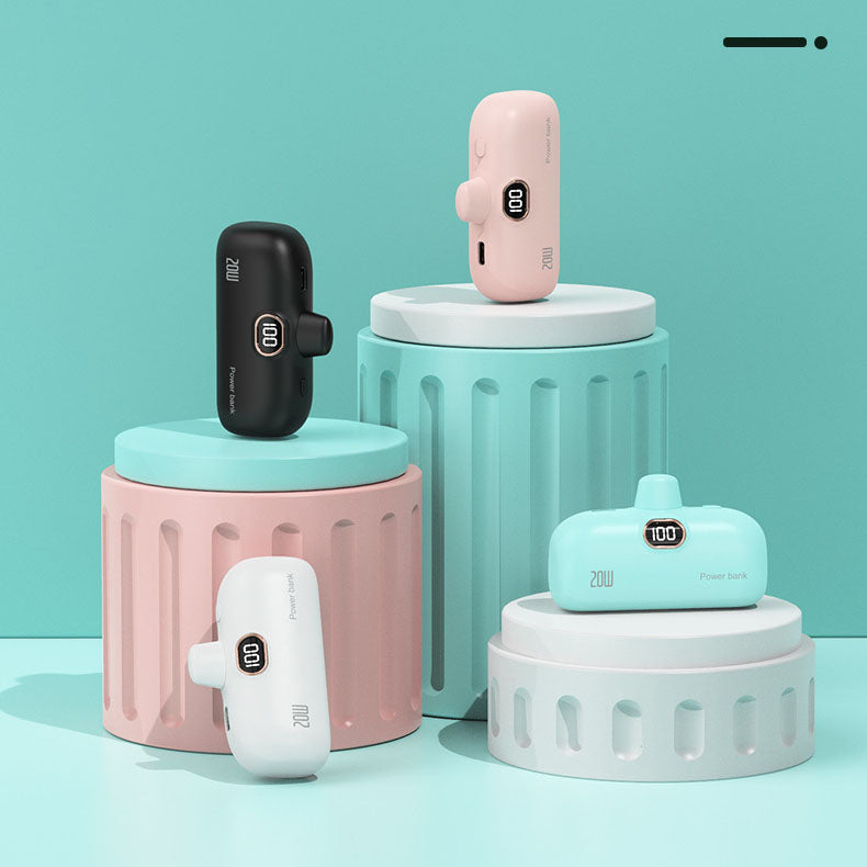 🥳2026 HOT SALE🥳💞50K+ SOLD!💖🔌 50% OFF! Portable 5000mAh Power Bank – Wireless charge, digital display. Tiny as lipstick, huge power. Never run out of juice! 🚀💎