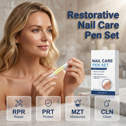 🥳2026 HOT SALE🥳💞50K+ SOLD!🌸🛡️ 50% OFF! Nail Recovery Pen Set – 7 pens + 7 files. Targets yellow, weak nails. Leak‑proof, perfect for purse. Say goodbye to ugly nails! 💪✨