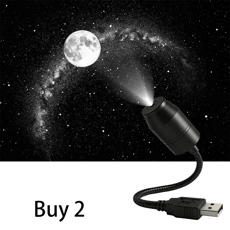 🥳2026 HOT SALE🥳💞50K+ SOLD!🚗🌌 50% OFF! USB Car Roof Star Projector – 360° bendable, moon & stars. Romantic night drives! ✨🔭