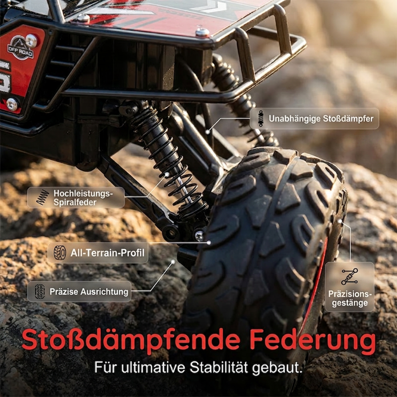 🥳2026 HOT SALE🥳💞50K+ SOLD! 🚗🏔️ 50% OFF! RC Off-Road Car – climbs rocks, grass, gravel & dirt with ease. Oversized TPR tires grip tight, anti-collision frame takes hits – endless outdoor fun for kids & grandkids! 🔋🎮