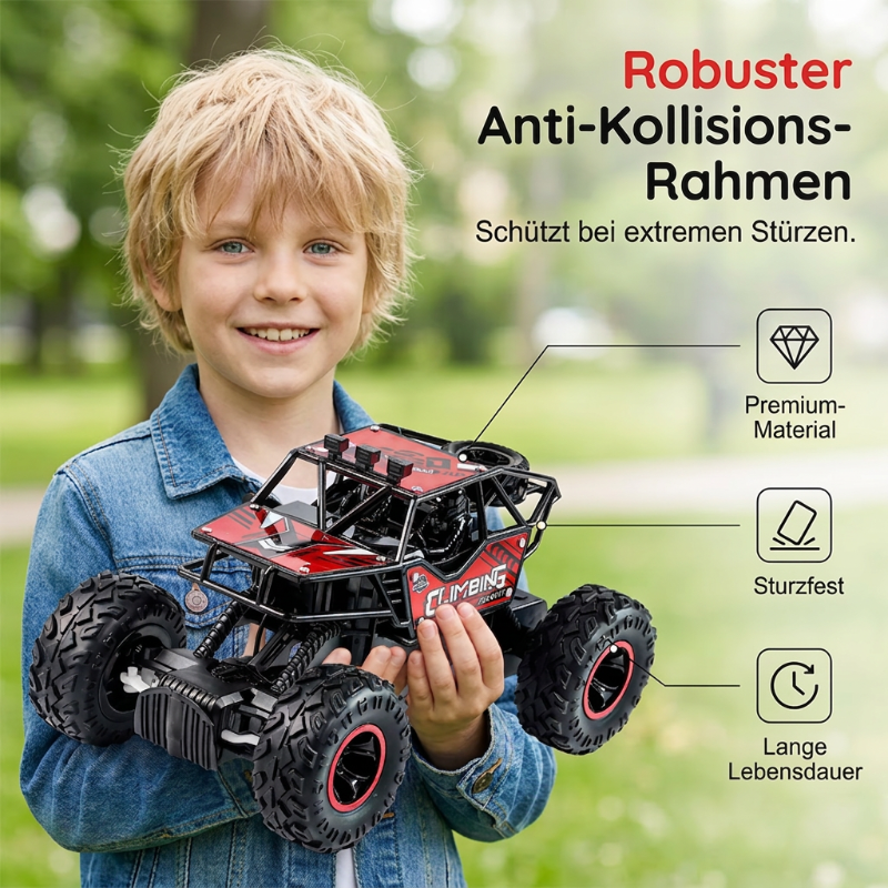 🥳2026 HOT SALE🥳💞50K+ SOLD! 🚗🏔️ 50% OFF! RC Off-Road Car – climbs rocks, grass, gravel & dirt with ease. Oversized TPR tires grip tight, anti-collision frame takes hits – endless outdoor fun for kids & grandkids! 🔋🎮