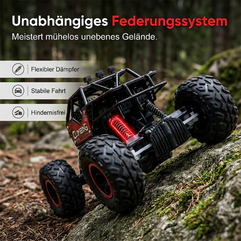 🥳2026 HOT SALE🥳💞50K+ SOLD! 🚗🏔️ 50% OFF! RC Off-Road Car – climbs rocks, grass, gravel & dirt with ease. Oversized TPR tires grip tight, anti-collision frame takes hits – endless outdoor fun for kids & grandkids! 🔋🎮