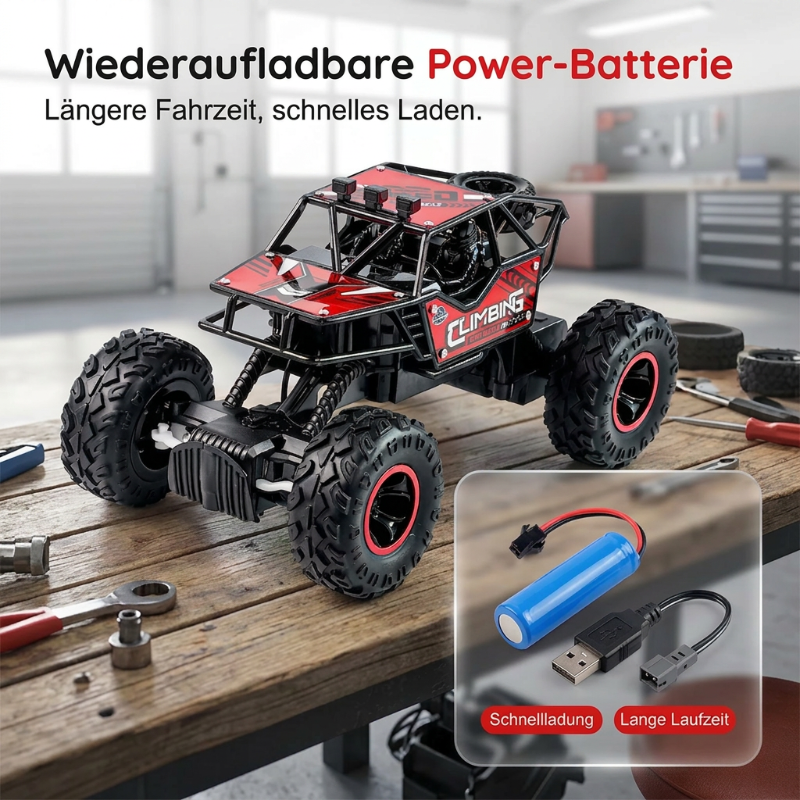 🥳2026 HOT SALE🥳💞50K+ SOLD! 🚗🏔️ 50% OFF! RC Off-Road Car – climbs rocks, grass, gravel & dirt with ease. Oversized TPR tires grip tight, anti-collision frame takes hits – endless outdoor fun for kids & grandkids! 🔋🎮