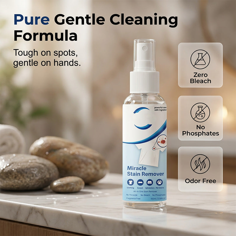 🥳2026 HOT SALE🥳💞50K+ SOLD!💥✨ 50% OFF! Miracle Stain Remover Spray – Lifts grease, wine & coffee in seconds. No scrubbing, just spray & watch it disappear! 🧼💪