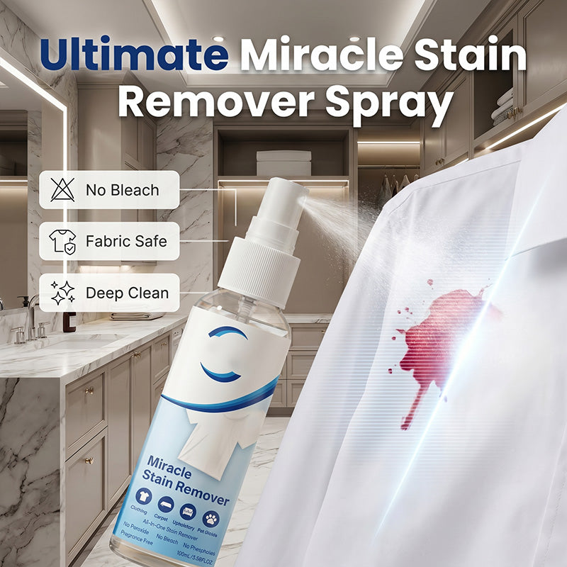 🥳2026 HOT SALE🥳💞50K+ SOLD!💥✨ 50% OFF! Miracle Stain Remover Spray – Lifts grease, wine & coffee in seconds. No scrubbing, just spray & watch it disappear! 🧼💪