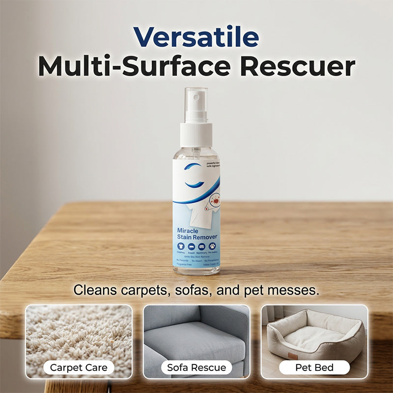 🥳2026 HOT SALE🥳💞50K+ SOLD!💥✨ 50% OFF! Miracle Stain Remover Spray – Lifts grease, wine & coffee in seconds. No scrubbing, just spray & watch it disappear! 🧼💪