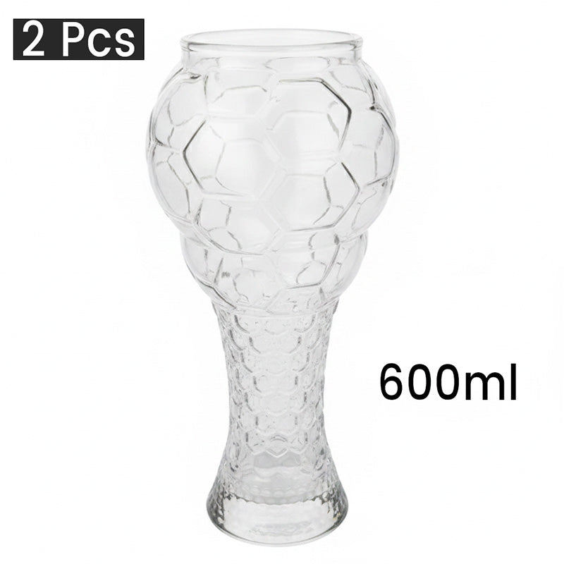🥳2026 HOT SALE🥳💞50K+ SOLD!⚽🍺 50% OFF! Football Shaped Beer Glass – 400ml/600ml, textured grip, stable base. Perfect for match nights! 🏆✨