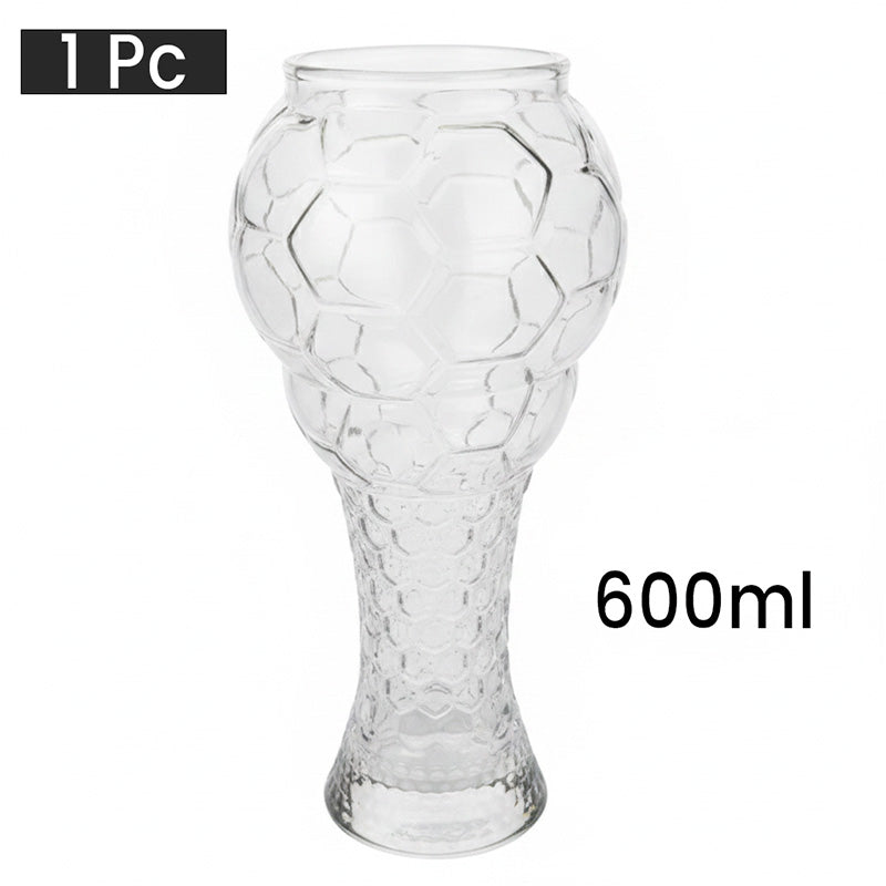 🥳2026 HOT SALE🥳💞50K+ SOLD!⚽🍺 50% OFF! Football Shaped Beer Glass – 400ml/600ml, textured grip, stable base. Perfect for match nights! 🏆✨
