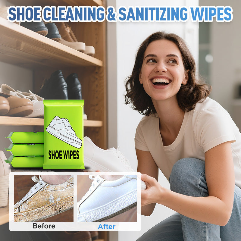 🥳2026 HOT SALE🥳💞50K+ SOLD!👟🧼 50% OFF! Quick‑Clean Shoe Wipes – No water, no scrubbing. Removes dirt & stains instantly. Gentle on leather, suede & canvas. A must‑have for outings! 💨✨