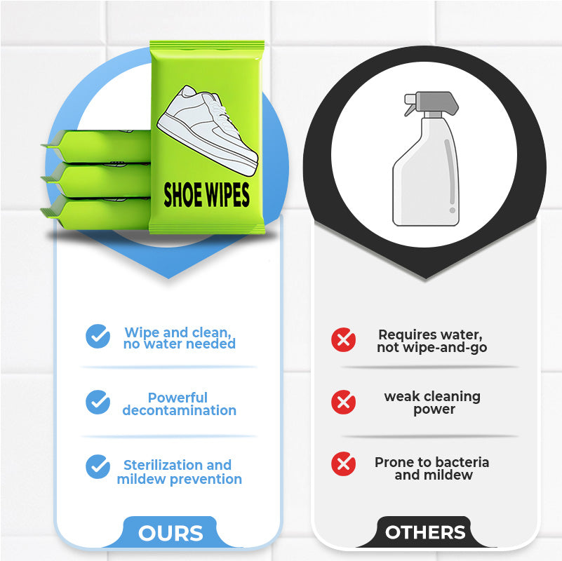 🥳2026 HOT SALE🥳💞50K+ SOLD!👟🧼 50% OFF! Quick‑Clean Shoe Wipes – No water, no scrubbing. Removes dirt & stains instantly. Gentle on leather, suede & canvas. A must‑have for outings! 💨✨