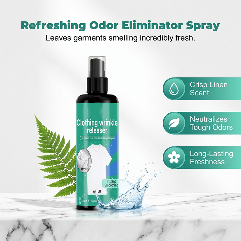 🥳2026 HOT SALE🥳💞50K+ SOLD!👔💨 50% OFF! Instant Wrinkle Releaser Spray – Smooths creases in seconds, no iron needed. Safe on linen & cotton. A busy morning lifesaver! ✨🧺
